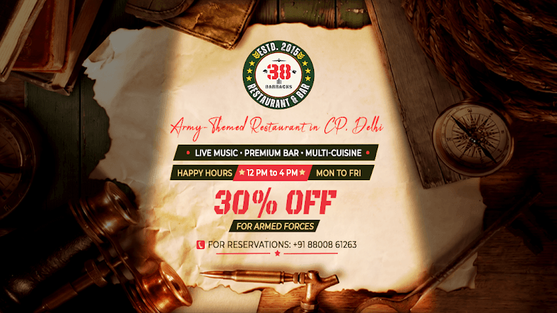 38 Barracks Restaurant and Bar- Connaught Place